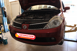 Аппаратная замена масла в АКПП Nissan Tiida 1.6 Jatco RE4F03A