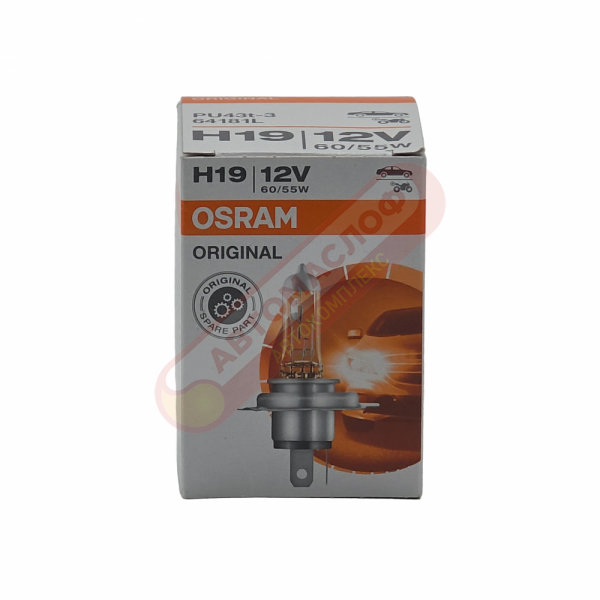 Автолампа OSRAM H19 12V 60/55W PU43t-3 64181L
