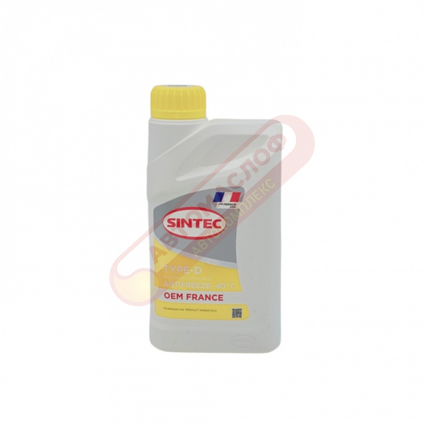Sintec ANTIFREEZE OEM France Type-D желтый 1кг
