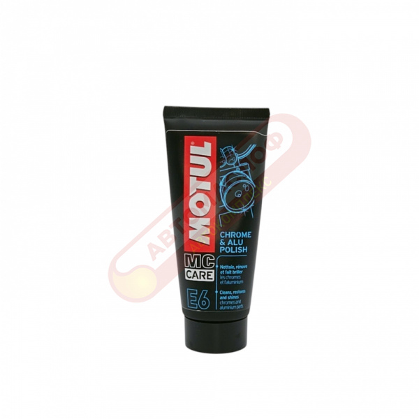 MOTUL E6 Chrome&Polish/Полироль для хромированных поверхностей (0.1 л)